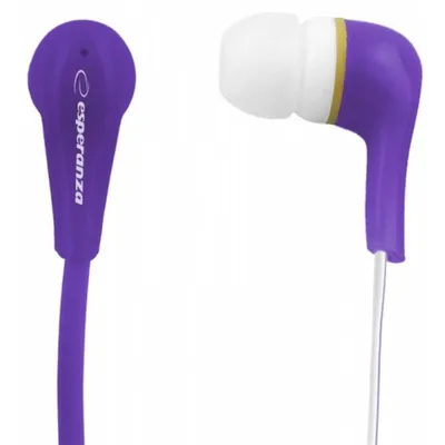 Esperanza EH146V kabelgebundene violette In-Ear Kopfhörer mit Kabelanschluss
