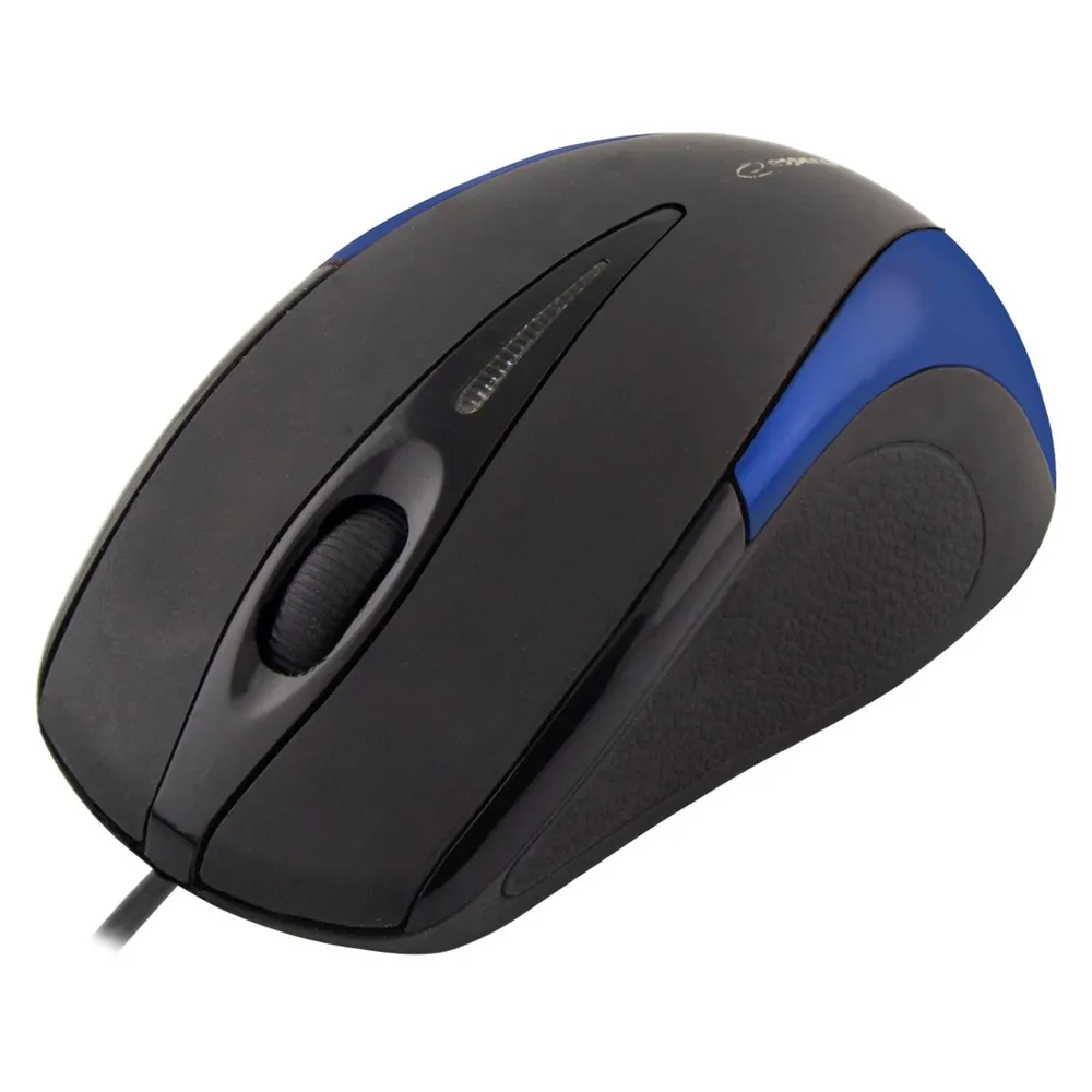 Maus Esperanza EM102B USB 800DPI Schwarz Blau Kabelgebunden