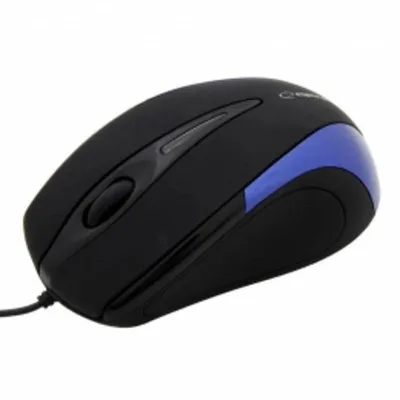 Maus Esperanza EM102B USB 800DPI Schwarz Blau Kabelgebunden