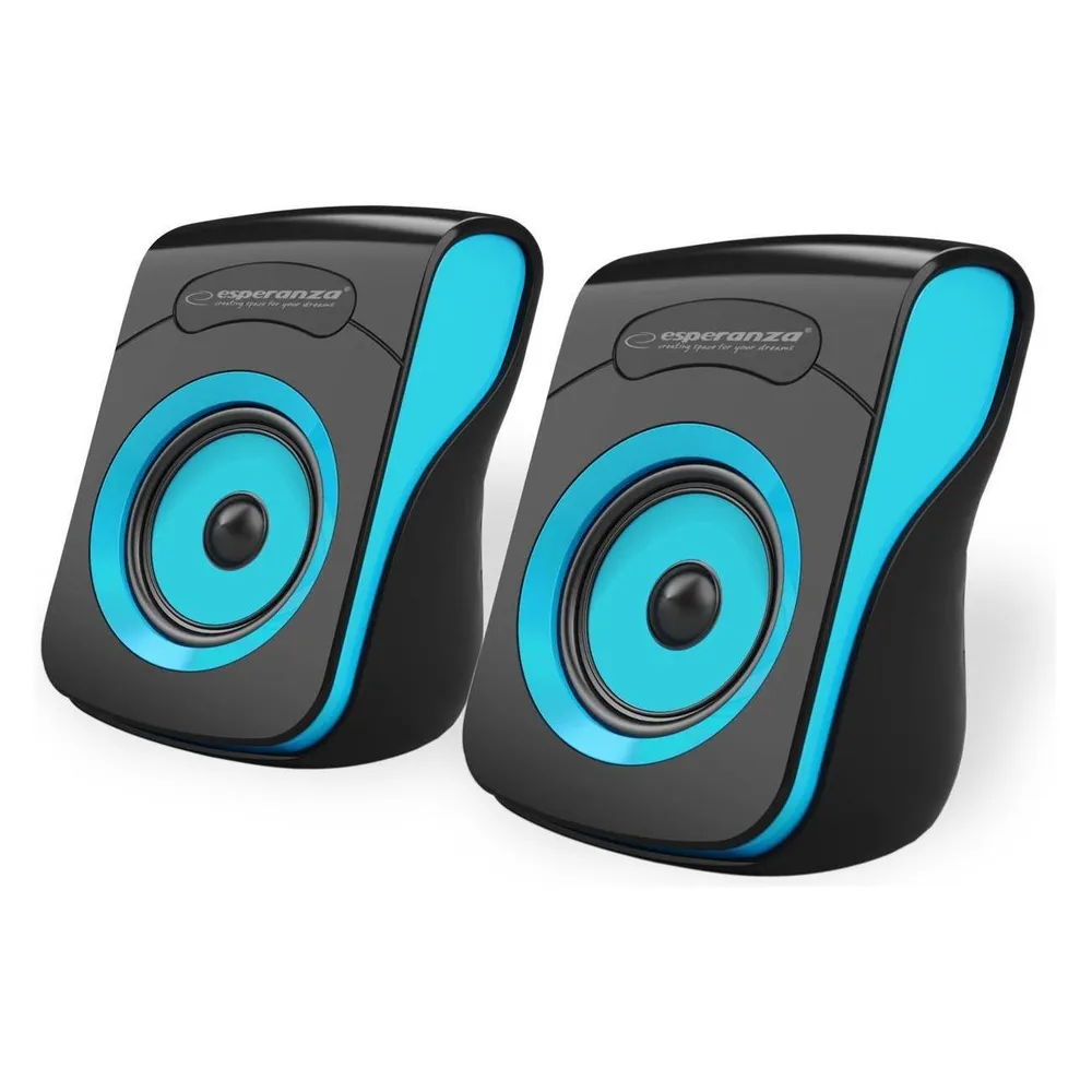 Lautsprecher Esperanza Flamenco 2.0 USB 6W mit externem Verstärker und Kopfhörerausgang