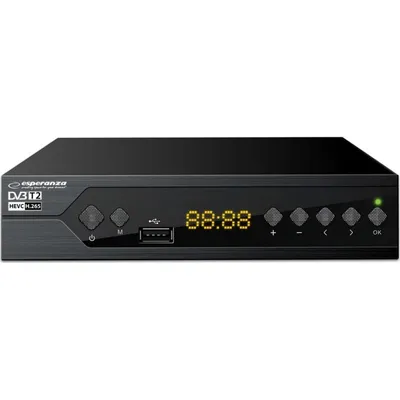 Tuner DVB-T2 Esperanza EV107P HEVC H.265 HDMI SCART USB