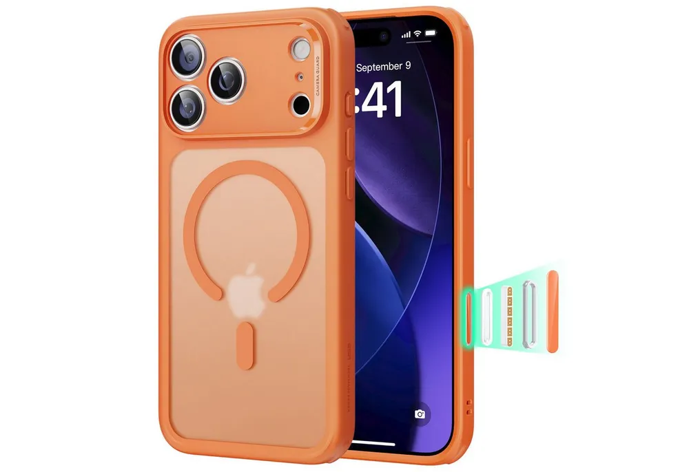 ESR Handyhülle Classic Hybrid HaloLock Case für das iPhone 17 Pro/Pro Max, mit Kamerasteuerungstaste, 3,3m Fallschutz, Vergilbungsbeständig