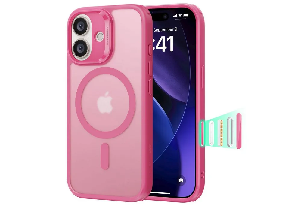 ESR Handyhülle Classic Hybrid HaloLock Case für iPhone 17, Kamerasteuerung Taste, 3,3m Fallschutz, 1,5kg Magnetkraft