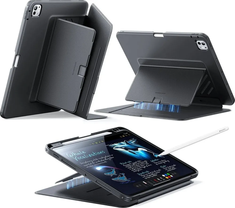 ESR Tablet-Hülle Flip Hybrid Case für das Apple iPad Pro 11" (2025 & 2024), Magnetische Hülle mit Standfunktion, Wake/Sleep & Apple Pencil Halter