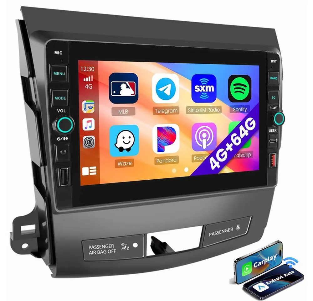 ESSGOO Für Mitsubishi Outlander 2005-2011 Android 15 Carplay Autoradio (RDS, Digitalradio (DAB), FM, AM)