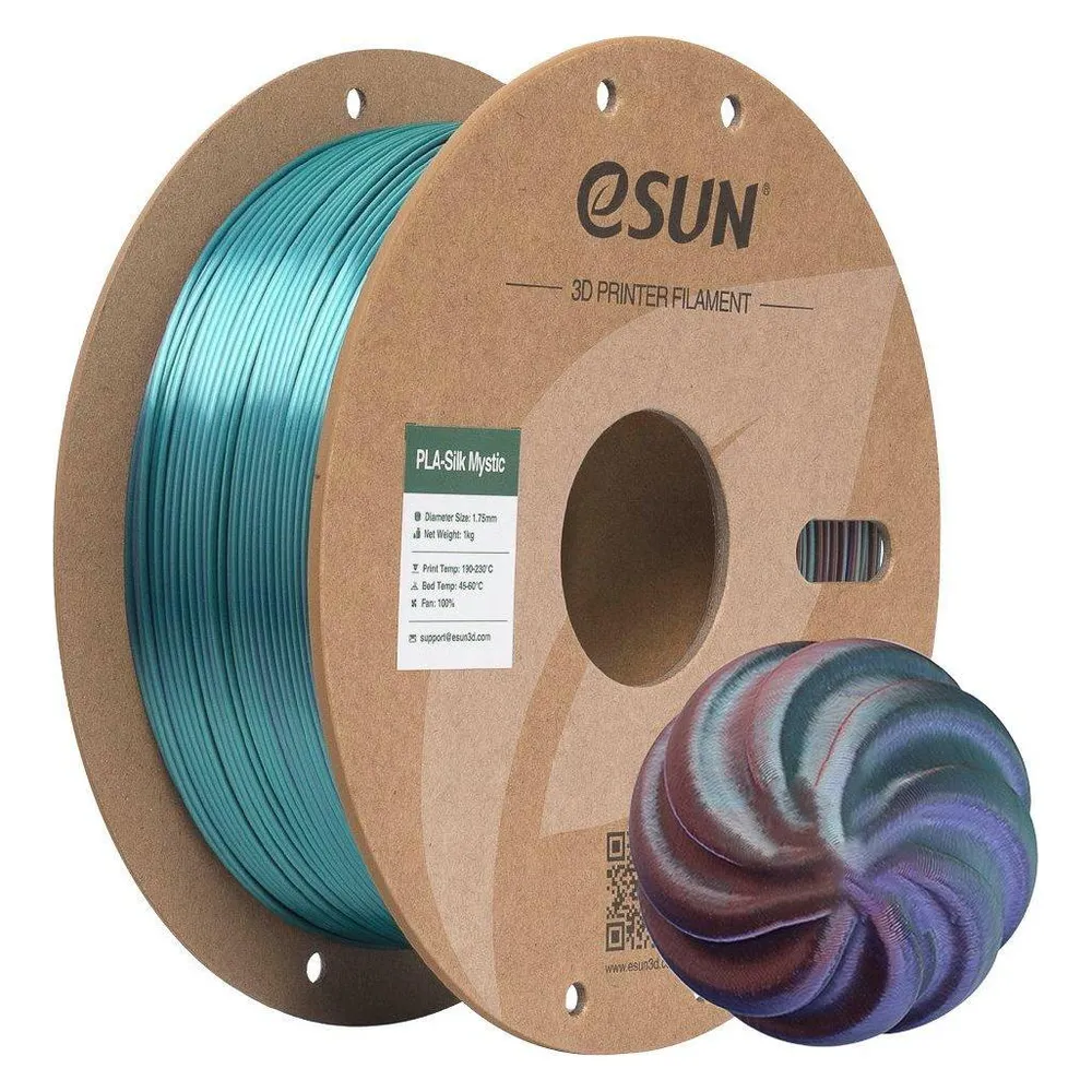 Filament PLA Silk eSUN EPLA-SILK Mystic Copper Purple Green 1