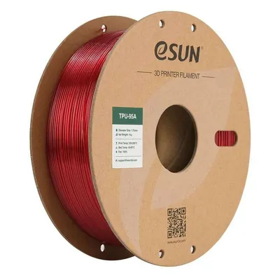 Filament TPU eSUN TPU-95A175T-R1P1 Transparent Rot 1