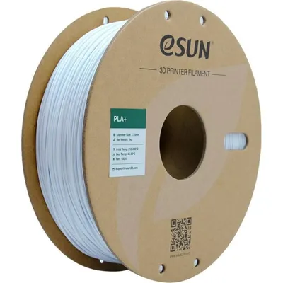 Filament PLA+ eSUN PLA+175C-W1P1 Weiß 1,75 mm Hohe Haftung Nachhaltig