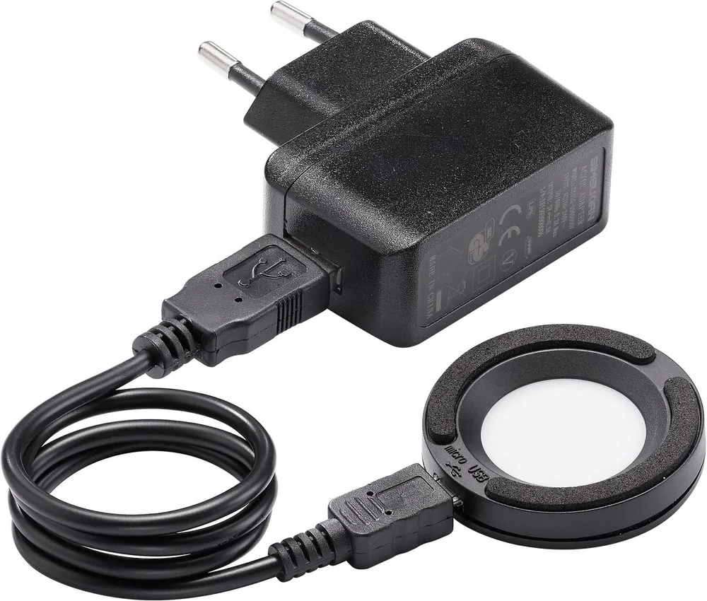 ETT Solaruhr-Schnellladelampe (3-tlg., bestehend aus Ladelampe, Ladekabel mit USB-Anschluss & Adapter, Ladegerät, für alle Solaruhren geeignet, einfaches Laden)