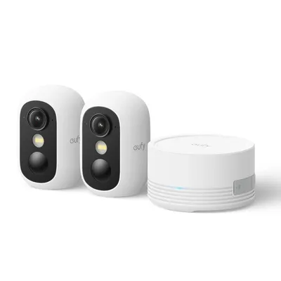 Überwachungskamera Eufy Cam C35 FullHD Nachtsicht Innen und Außen KI Zwei-Wege-Audio