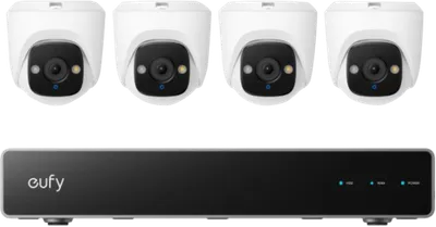 eufy PoE Sicherheitssystem + Netzwerkvideorecorder + E41 4er-Pack