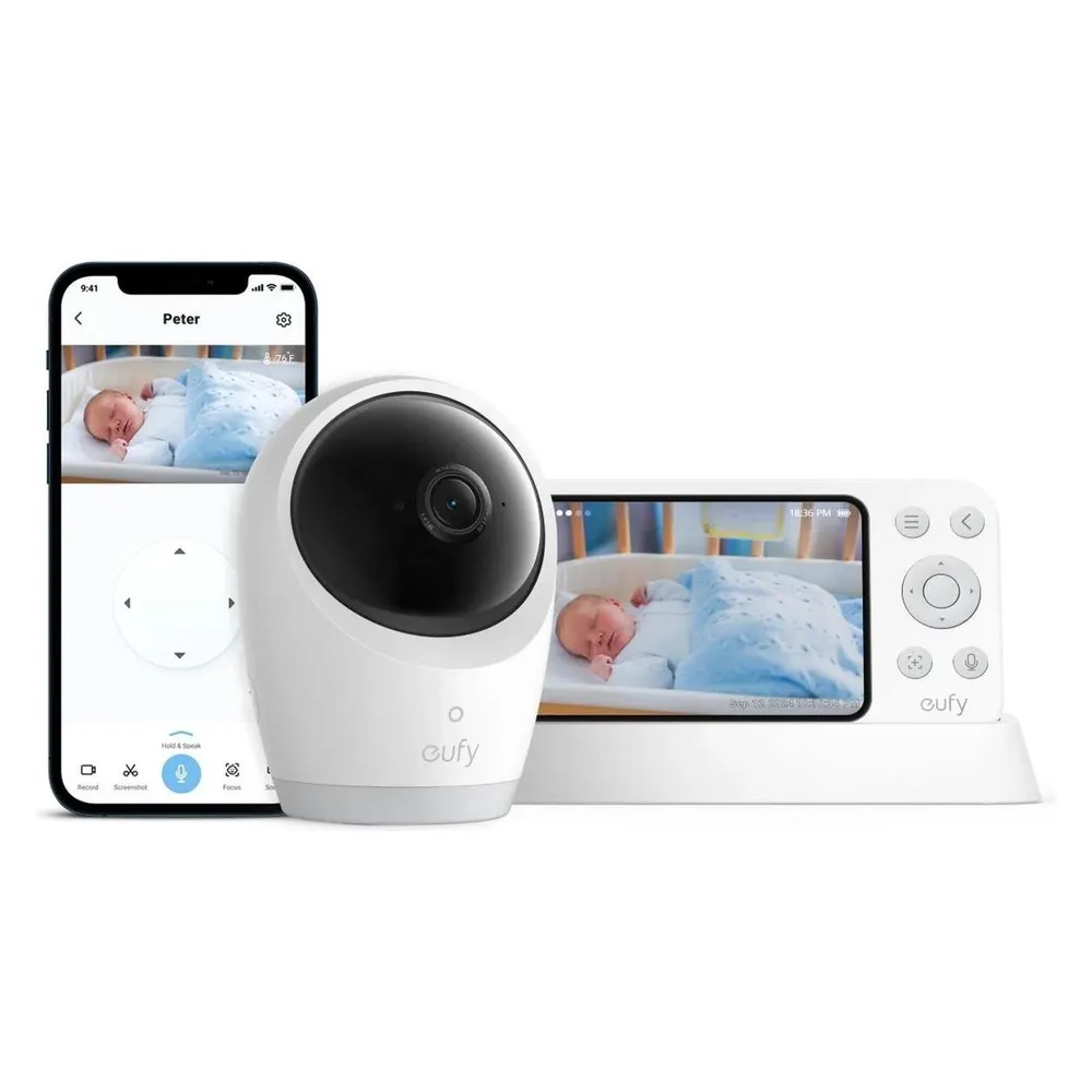 eufy Baby Monitor E21 - Smartes Babyfon mit Kamera - Weiß