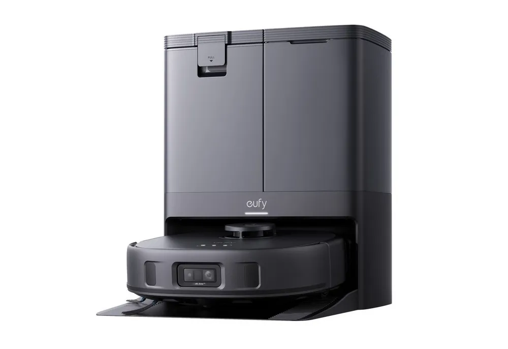 eufy Saugroboter X10 Pro Omni Mopmaster, 8.000Pa, Auto-Absaugen/Befüllen, 2× Auto-Lift-Mopp mit Auto-Waschen/Trocknen, Aktive Hindernisvermeidung, 8.000Pa, 2× Auto-Lift-Mopp mit Auto-Waschen/Trocknen
