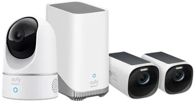 eufyCam 3 Doppelpack + eufy Indoor Cam 2K Pan & Tilt