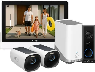 eufyCam 3 Doppelpack + HomeBase 3 + Doorbell E340 + Smart Display E10