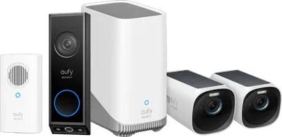 eufyCam 3 Doppelpack + Video Doorbell E340 + Chime