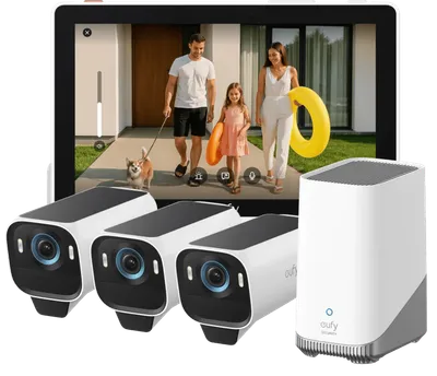 eufyCam S3 Pro 3er-Pack + Smart Display E10