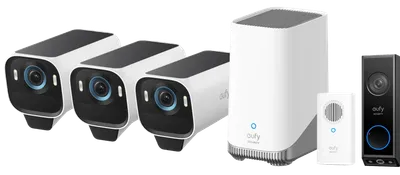 eufyCam S3 Pro 3er-Pack + Video Doorbell E340 + Chime