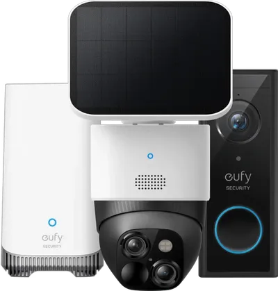 eufyCam Solocam S340 + eufy Video Doorbell E340 + Homebase 3