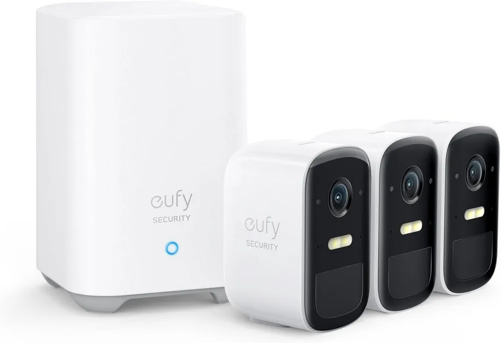 eufy Security Überwachungskamera eufyCam 2C, 180Tage Akku, HD 1080p, IP67 wetterfest (3-tlg)
