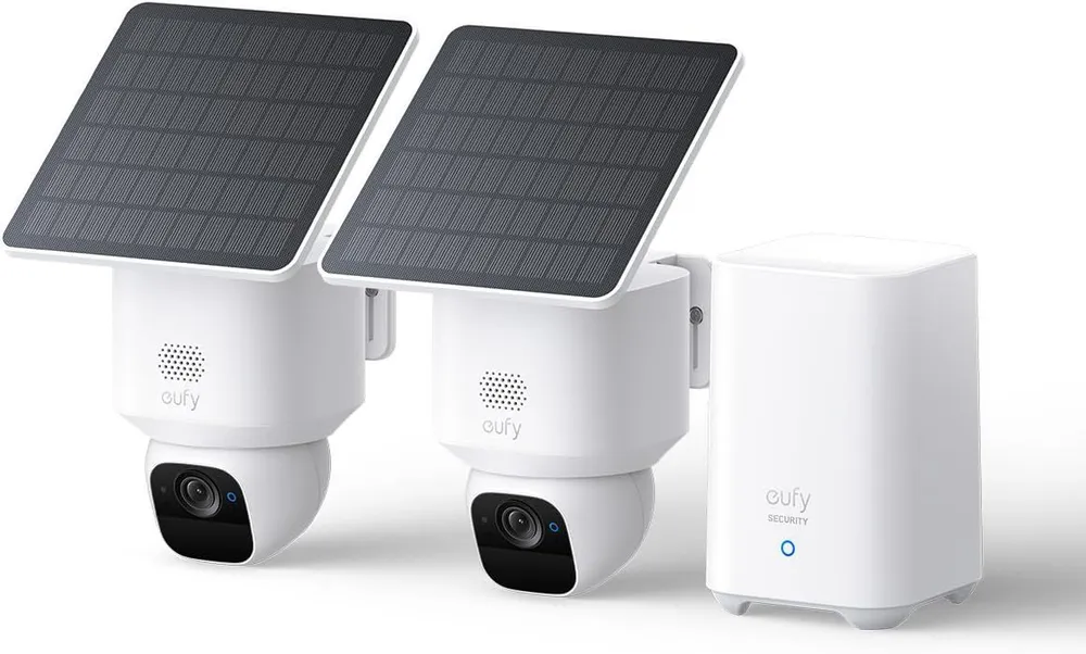 eufy Security Überwachungskamera eufy eufyCam E30 2K Kabellose Solar-Überwachungskamera Außen (Außenbereich, 2-tlg., 360°-Ansicht, 2K-Auflösung)