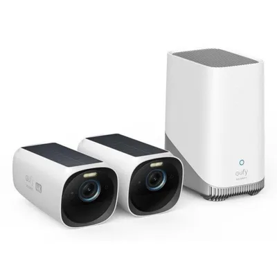 Überwachungskamera Eufy eufyCam S330 4K Nachtsicht Außen KI Alarm Solarpanel Zwei-Wege-Audio
