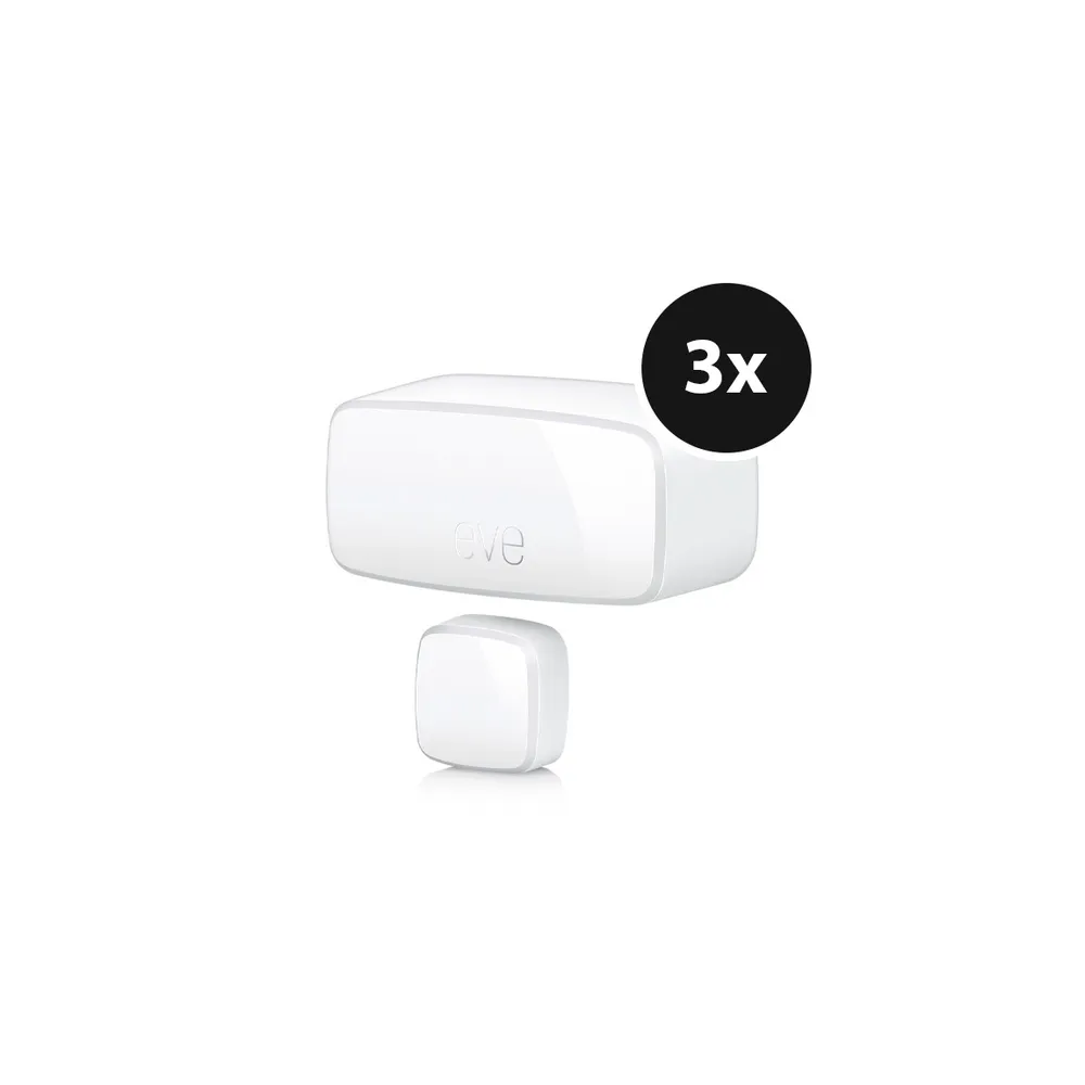 Eve Door & Window Matter 3er-Set - kabelloser Tür-/Fensterkontaktsensor