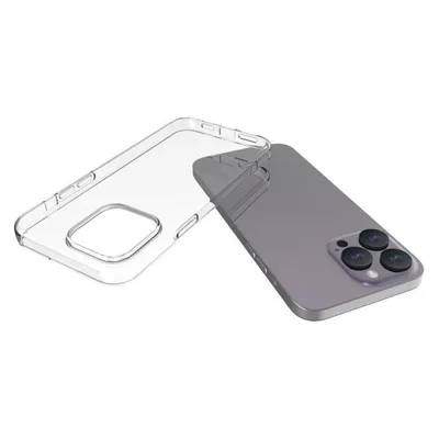 Evelatus iPhone 15 Pro Max Clear Silicone Case 1.5mm TPU