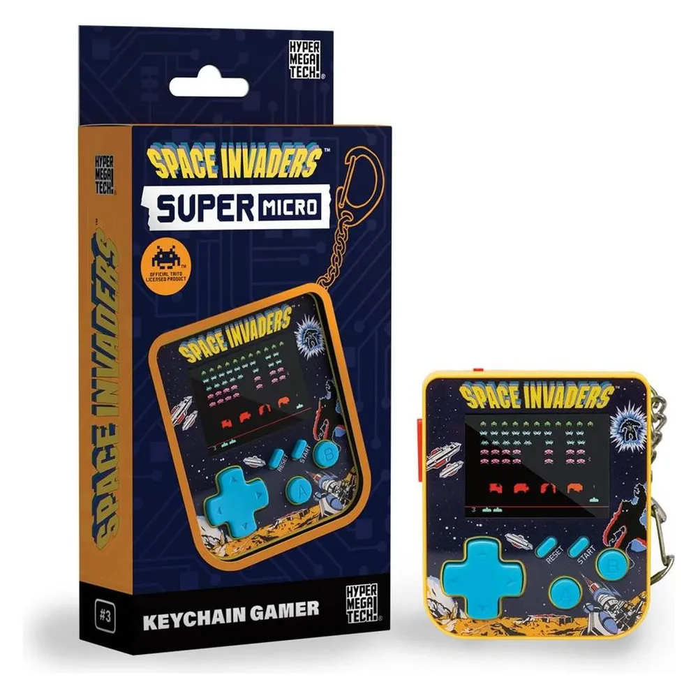 EVERCADE Super Micro Retro Kein Prozessor Kein Speicher Space Invaders Weiß