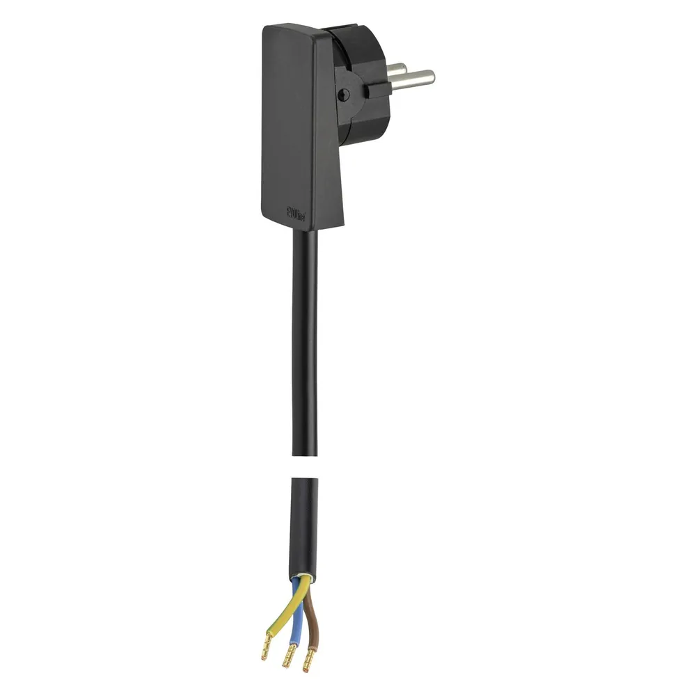 Evoline 1512 0015 1100 Strom Anschlusskabel Schwarz 1.5 m