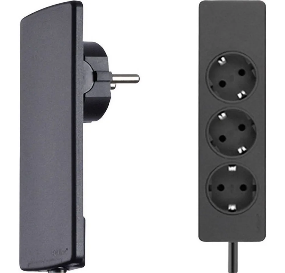 Evoline 3fach Steckdosenleiste mit Flachstecker 151000156100 Steckdosenleiste (Kabellänge 1.50 m)