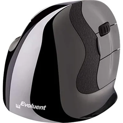 Ratón Evoluent VMDLW inalámbrico 2600 DPI negro gris vertical ergonómico