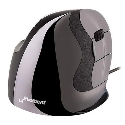 Maus Evoluent VMDS Kabel 2600 DPI Schwarz Silber Ergonomisch Vertikal