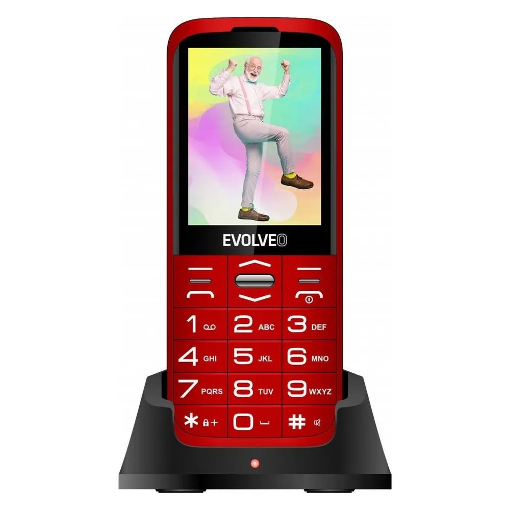 Dual SIM Telefon Evolveo EasyPhone 2.8" Rot
