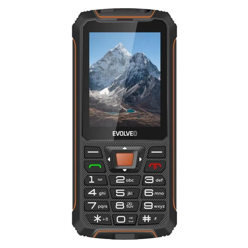Evolveo StrongPhone Z6, vodot??sn?? odoln?? Dual SIM telefon,??erno-oran??ov??