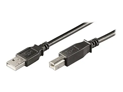 Ewent USB 2.0 auf USB-B Stecker/Stecker Kabel 5m Schwarz