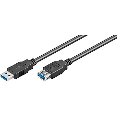 Ewent USB 3.0-Stecker/Buchse-Verlängerungskabel, 3 m, Schwarz