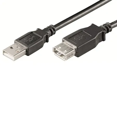 USB-Kabel Ewent EC1011 1m USB A Stecker auf USB A Buchse Schwarz USB-Kabel Ewent EC1011 1m USB A Stecker auf USB A Buchse Schwarz