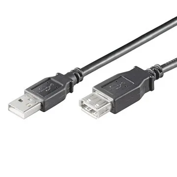 USB-Kabel Ewent EC1012 1,8 m USB 2.0 Stecker/Buchse Schwarz