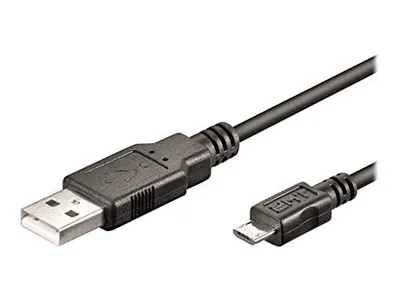 Ewent USB 2.0-auf-Micro-USB-Kabel, Stecker/Stecker, 1 m, Schwarz