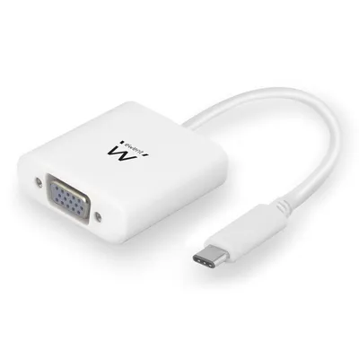 Ewent Ec1050 USB-C auf VGA Full HD Adapter weiß