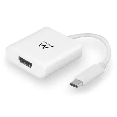 Ewent Ec1051 USB-C auf HDMI 4K Adapter weiß