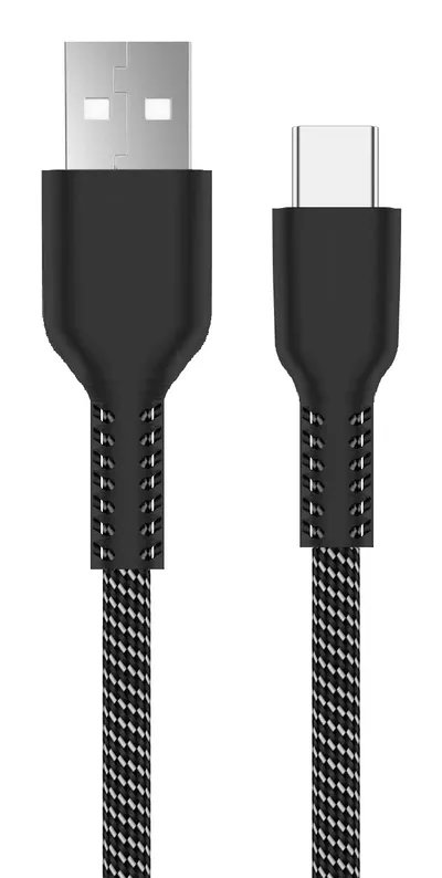 USB-Kabel Ewent EC1134 USB-A nach USB-C 1m 60W Schwarz/Weiß