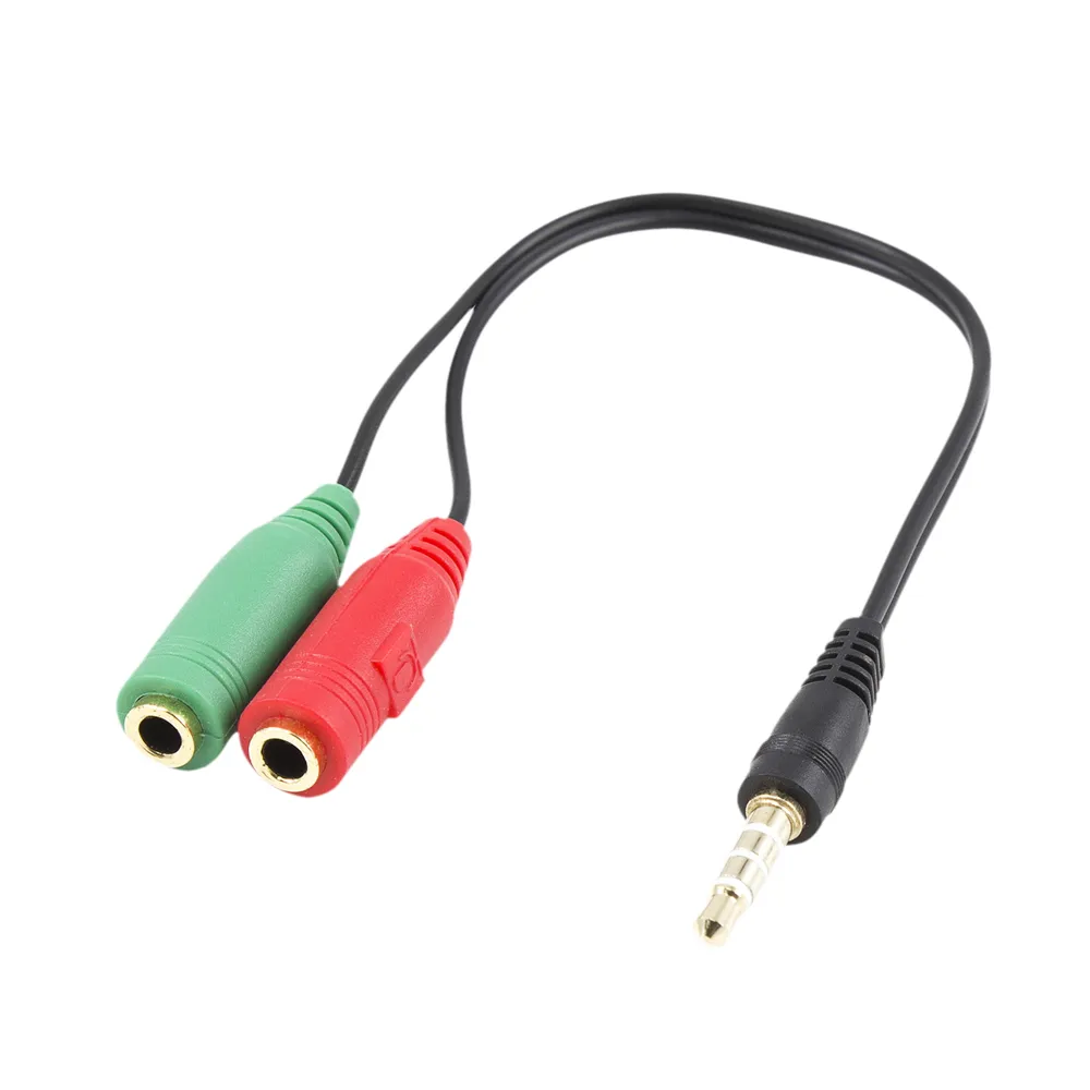 Ewent Audio-Adapterkabel Klinke 3,5M auf 2x 3-Pol Klinke 3,5H 15cm schwarz