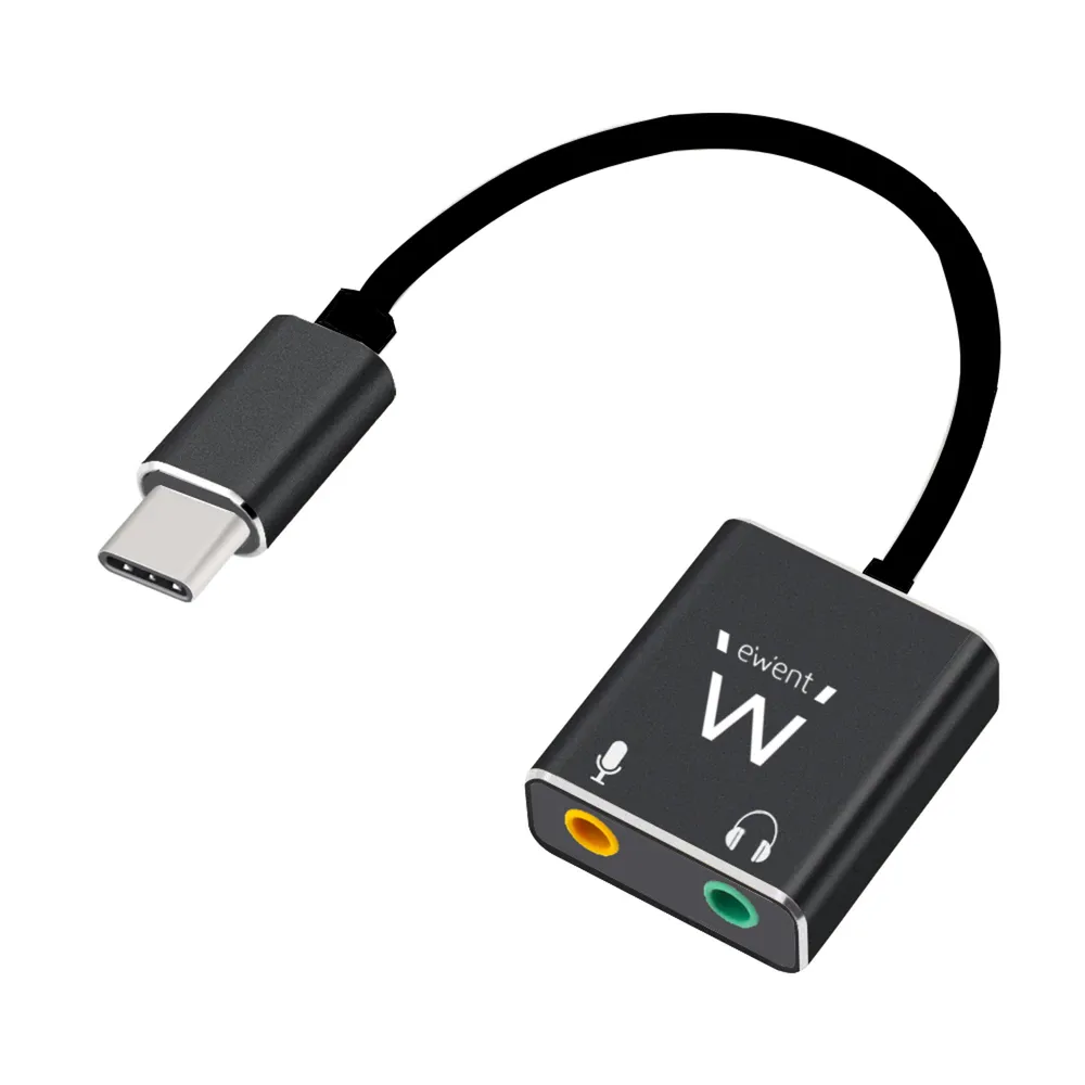 Ewent USB-C auf Jack 3.5 Audio-Adapter Schwarz
