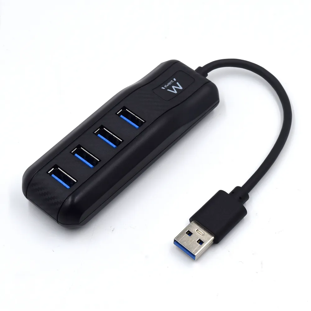 Ewent EW1138 4-Port USB 3.2 Gen1 (USB 3.0) Hub Schwarz