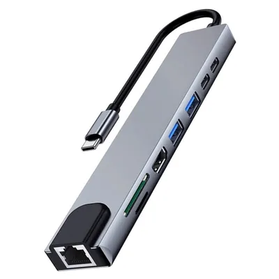 Ewent USB-C auf Multiport Dock 8 in 1 HDMI 4K 87W