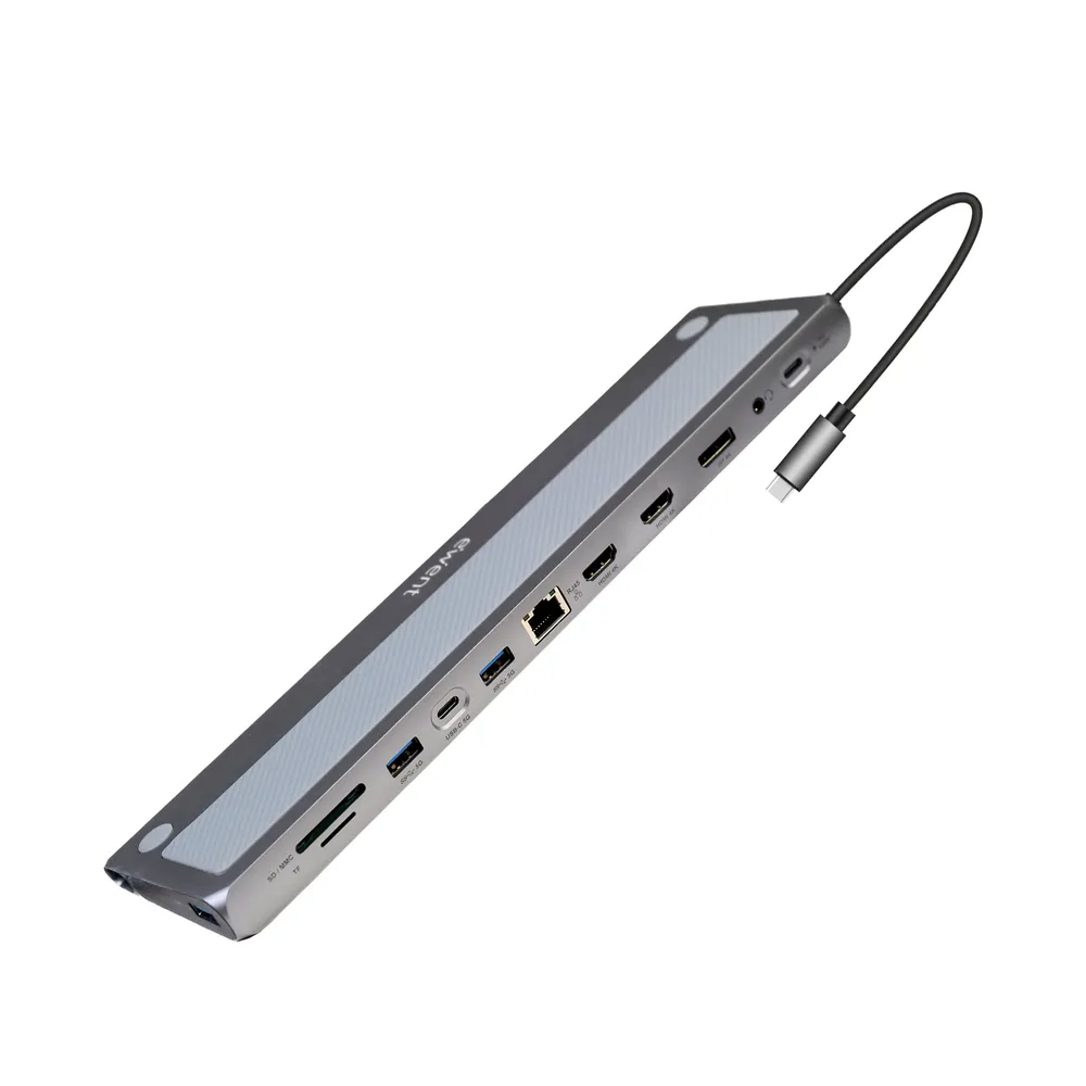 Dockingstation Ewent EW1150 USB-C Aluminium 2x HDMI 1x DP 1Gb Ethernet 100W PD
