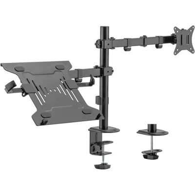 Ewent EW1519-Tischhalterung für Monitore bis 32 Zoll, max. 8 kg und Laptops bis 15,6 Zoll, max. 4 kg