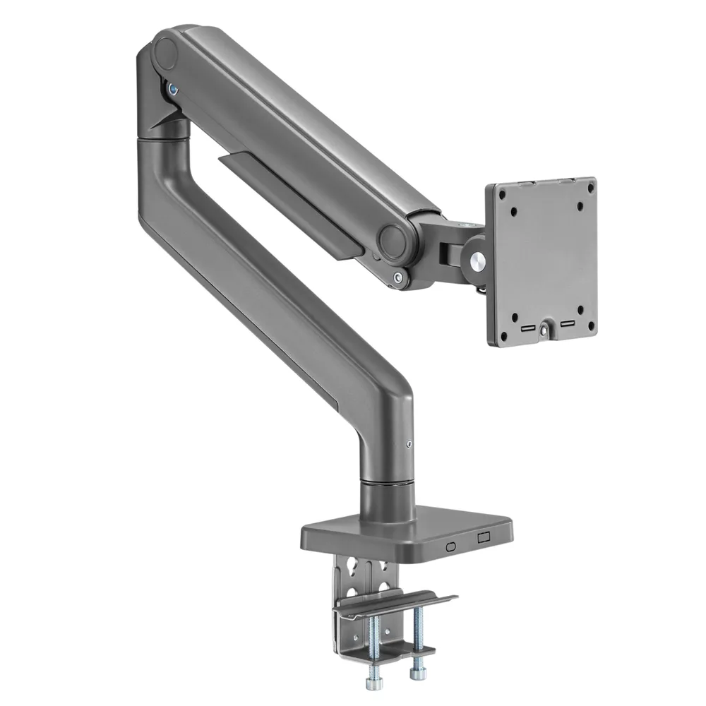 Ewent EW1529 Robuster Einzelmonitorständer, Silber, 49″, 20 kg, VESA-verstellbar